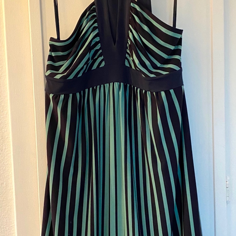 Silky Empire Waisted Halter Dress